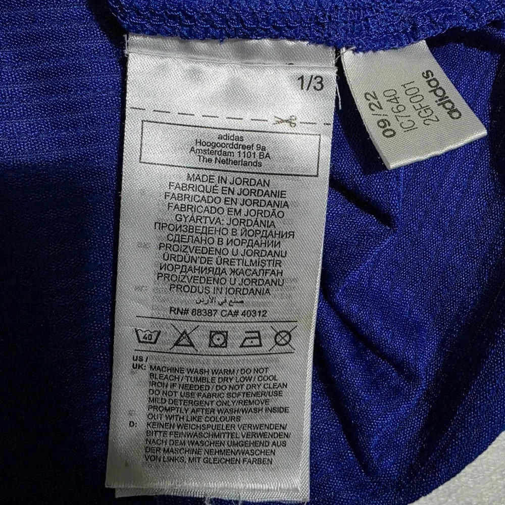 Adidas Mens Aeroready Running T-Shirt Blue Reflective 3-Stripes size Large